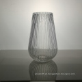 vasos de vidro em relevo nórdicos transparentes